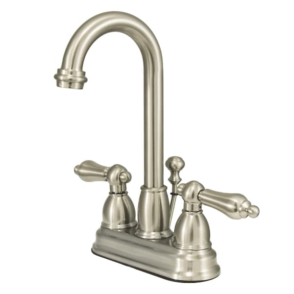 4" Centerset Bathroom Faucet, Brushed Nickel